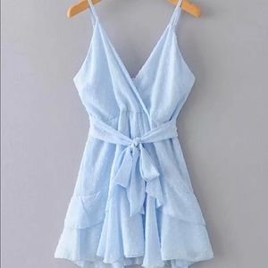 Baby Blue Ruffle Dress 🦋